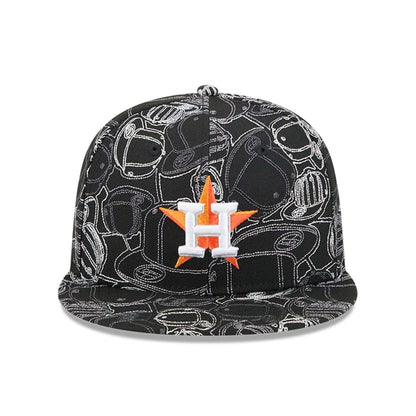 Pictured is this MLB Cap Scramble Houston Astros 59FIFTY Fitted cap in black. 3