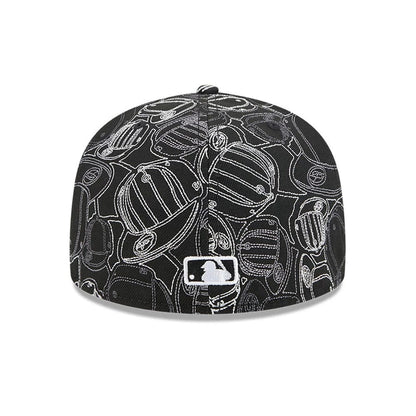 Pictured is this MLB Cap Scramble Houston Astros 59FIFTY Fitted cap in black. 5