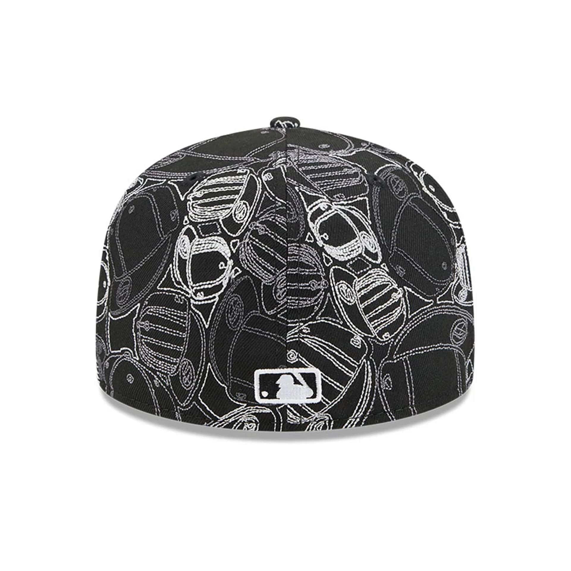 Pictured is this MLB Cap Scramble LA Dodgers 59FIFTY Fitted cap in black. 5