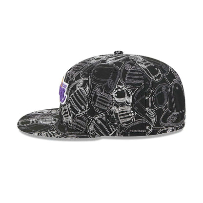 Pictured is this NBA Cap Scramble LA Lakers 59FIFTY Fitted cap in black. 6