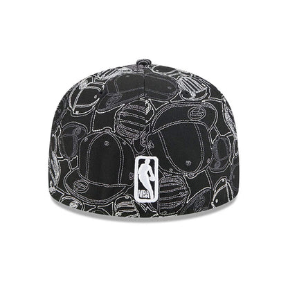 Pictured is this NBA Cap Scramble LA Lakers 59FIFTY Fitted cap in black. 5