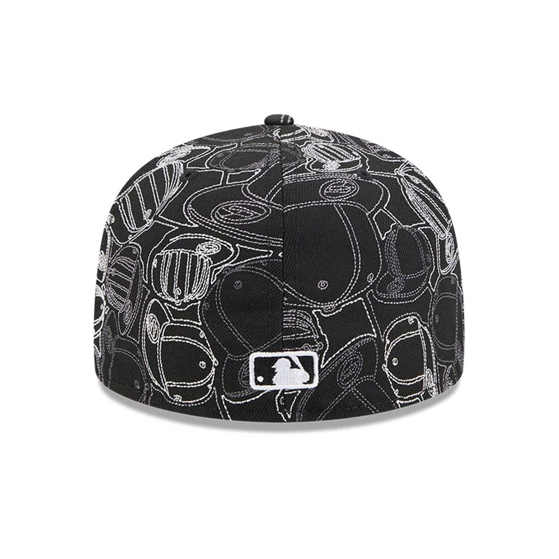 Pictured is this MLB Cap Scramble Atlanta Braves 59FIFTY Fitted cap in black. 5