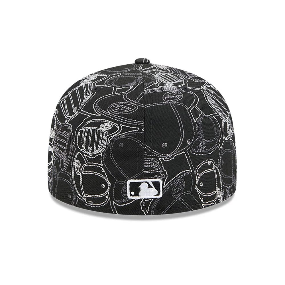 Pictured is this MLB Cap Scramble Atlanta Braves 59FIFTY Fitted cap in black. 5