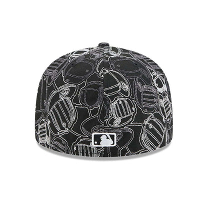 Pictured is this MLB Cap Scramble New York Yankees 59FIFTY Fitted cap in black. 5