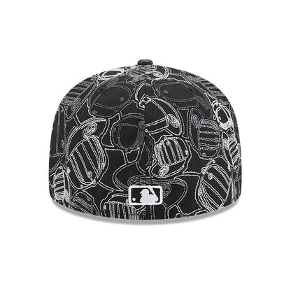 Pictured is this MLB Cap Scramble New York Yankees 59FIFTY Fitted cap in black. 5