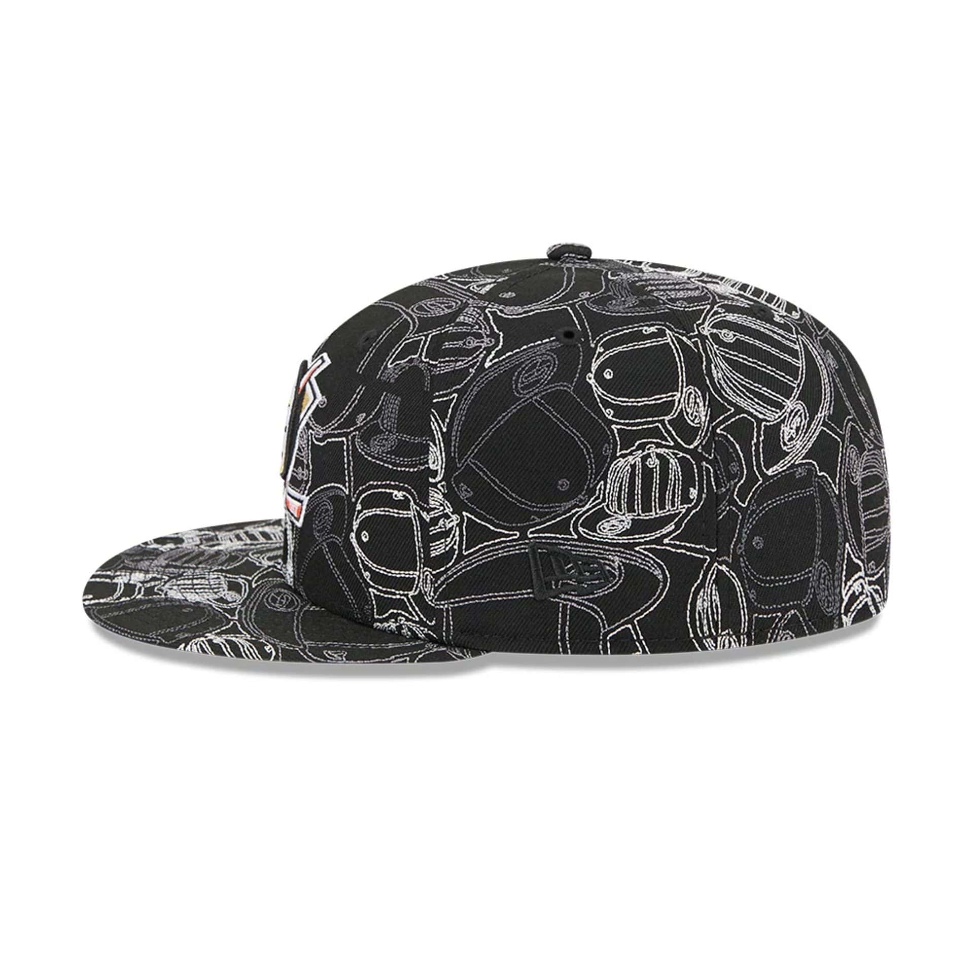 Pictured is this NHL Cap Scramble Anaheim Ducks 59FIFTY Fitted cap in black. 6