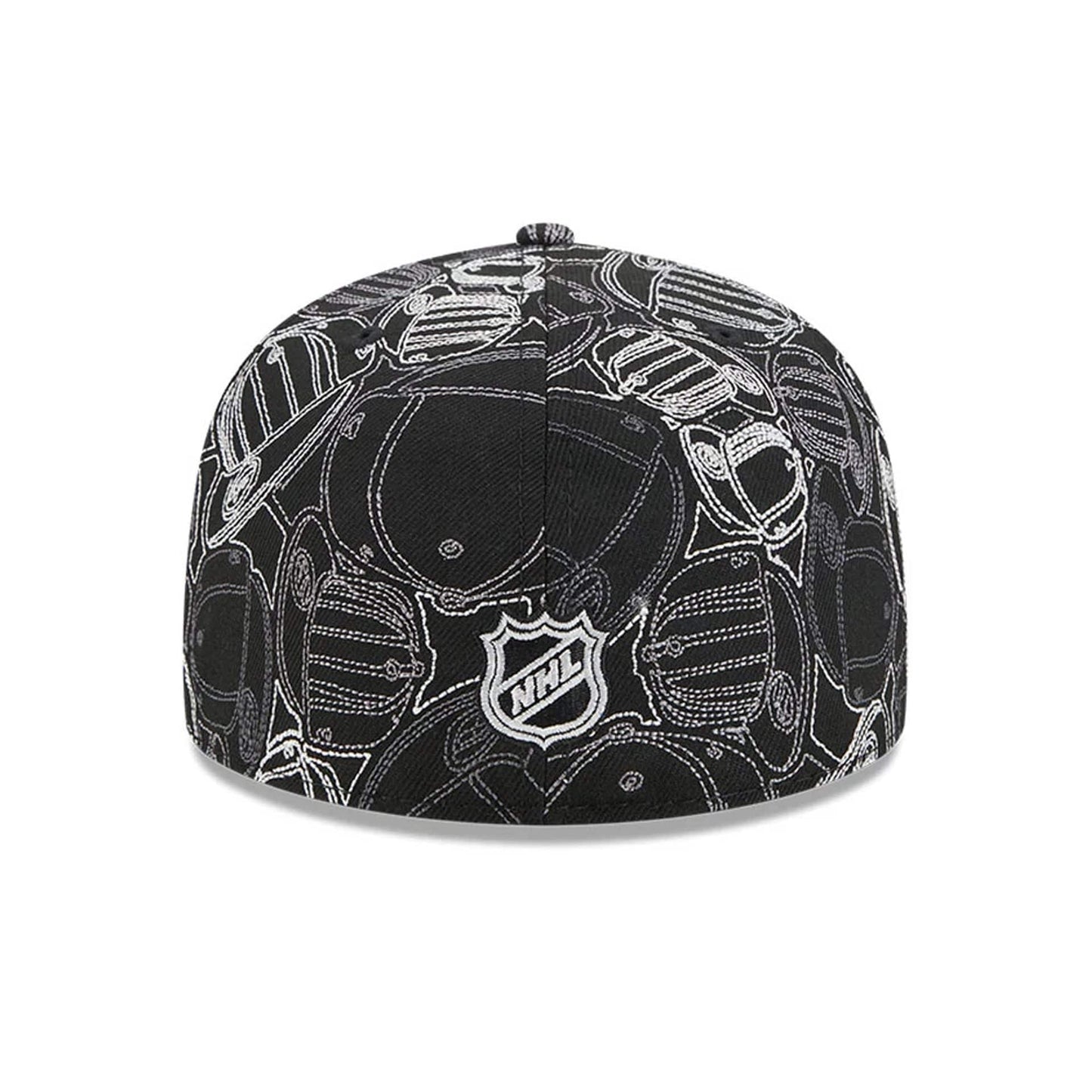 Pictured is this NHL Cap Scramble Anaheim Ducks 59FIFTY Fitted cap in black. 5