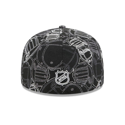 Pictured is this NHL Cap Scramble Anaheim Ducks 59FIFTY Fitted cap in black. 5