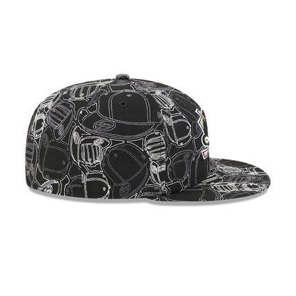 Pictured is this NHL Cap Scramble Anaheim Ducks 59FIFTY Fitted cap in black. 7