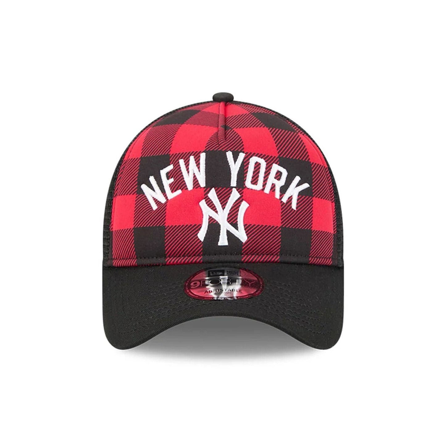 Pictured is this MLB Novelty Check New York Yankees 9FORTY A-Frame cap in black. 2