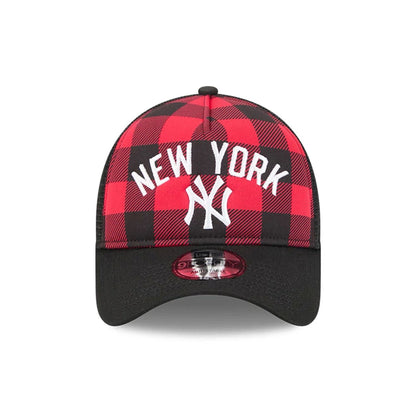 Pictured is this MLB Novelty Check New York Yankees 9FORTY A-Frame cap in black. 2