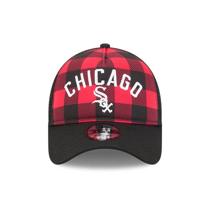 Pictured is this MLB Novelty Check Chicago White Sox 9FORTY A-Frame cap in black. 2