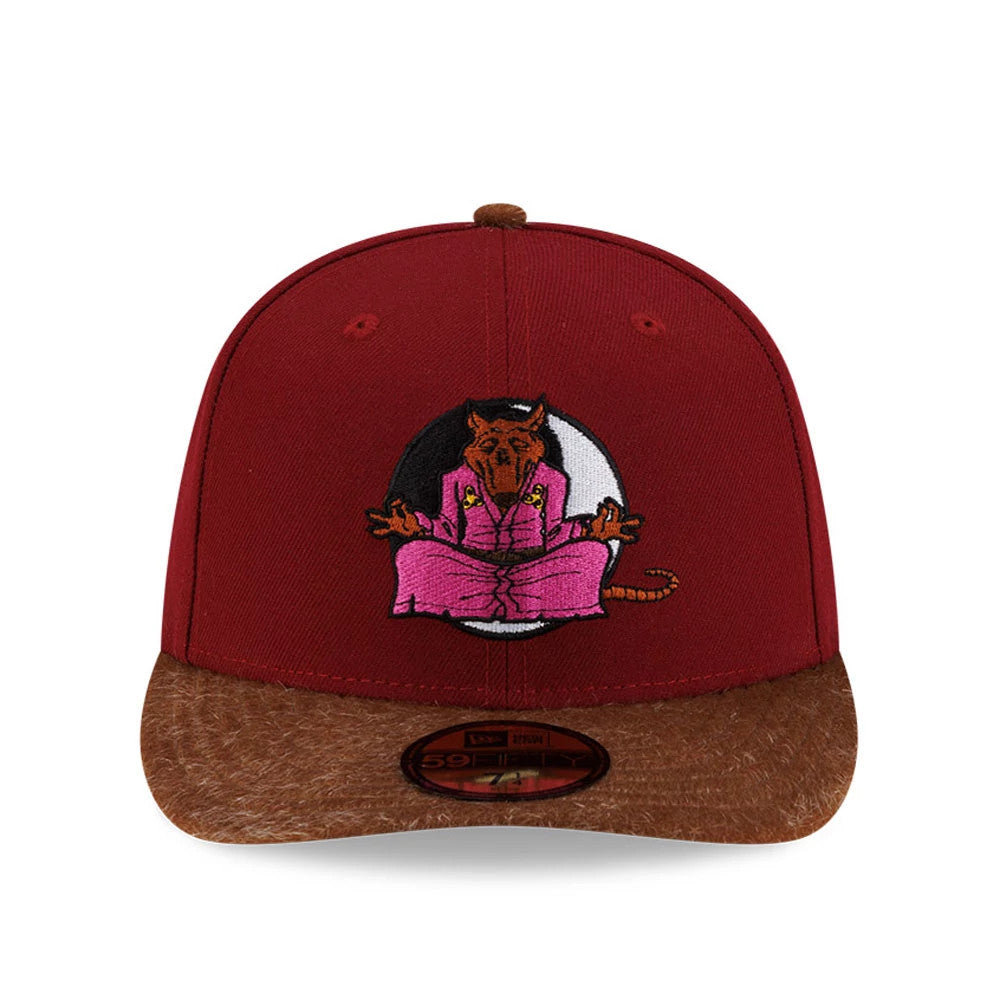Pictured is this Splinter Teenage Mutant Ninja Turtles 59FIFTY Fitted cap in dark red. 3