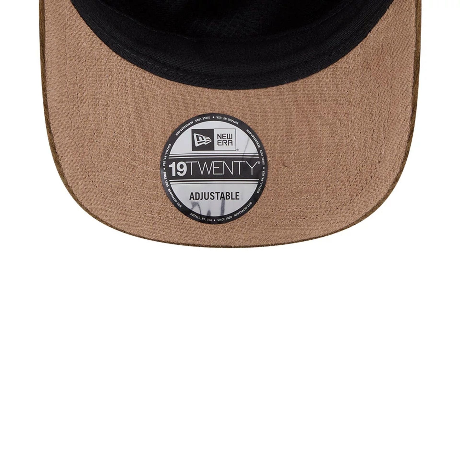 Pictured is this MLB Utility Linen New York Mets 19TWENTY cap in open brown. 7