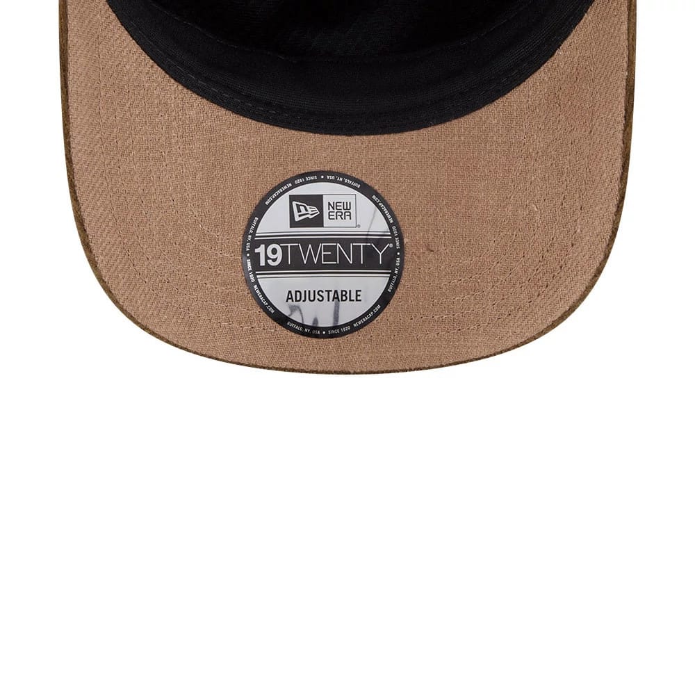 Pictured is this MLB Utility Linen New York Mets 19TWENTY cap in open brown. 7