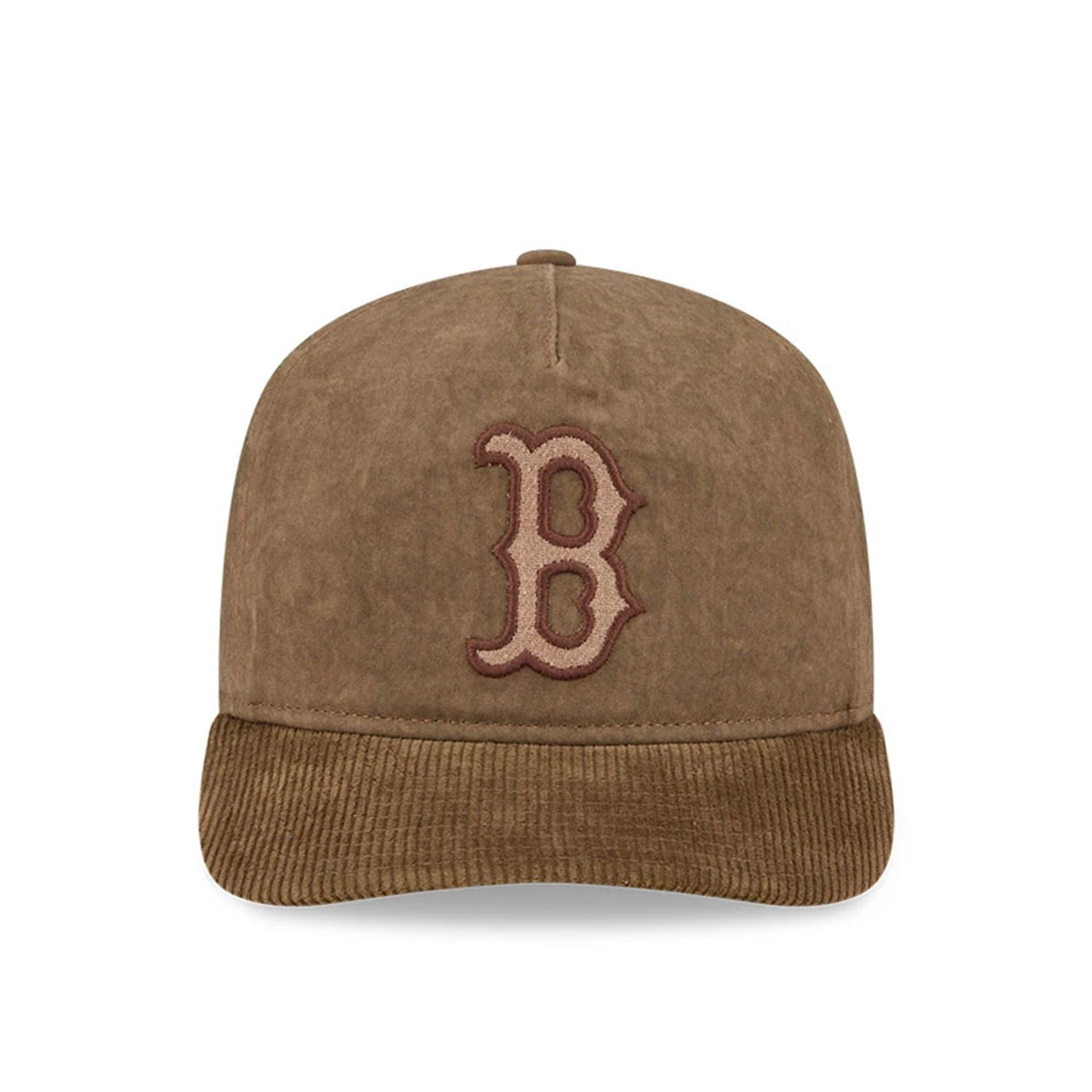 Pictured is this MLB Utility Linen Boston Red Sox 19TWENTY cap in open brown. 2