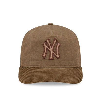 Pictured is this MLB Utility Linen New York Yankees 19TWENTY cap in open brown. 2