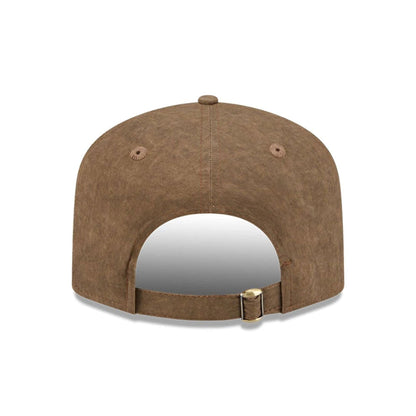 Pictured is this MLB Utility Linen New York Yankees 19TWENTY cap in open brown. 4