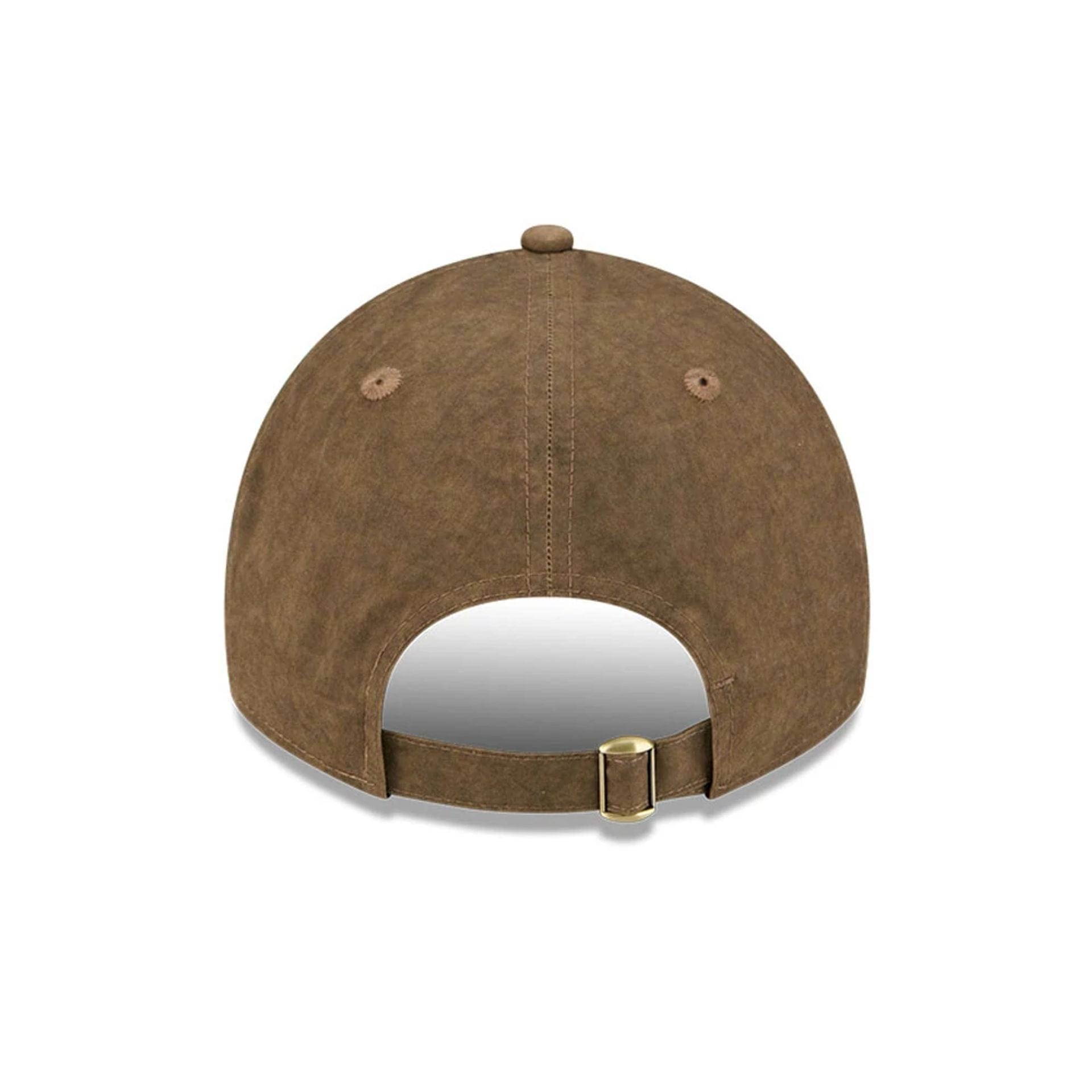 Pictured is this MLB Utility Linen Atlanta Braves 9TWENTY A-Frame cap in open brown. 6