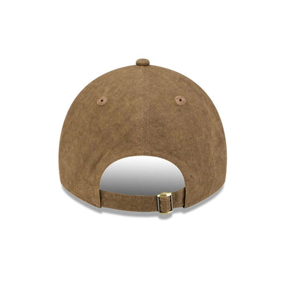Pictured is this MLB Utility Linen Boston Red Sox 9TWENTY A-Frame cap in open brown. 4