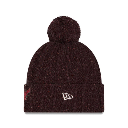 Pictured is this A Christmas Story Cuff knit Beanie hat in open brown. 2
