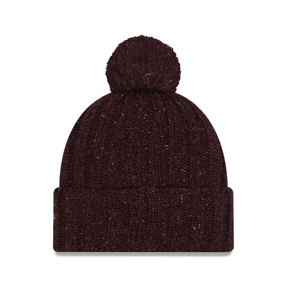 Pictured is this A Christmas Story Cuff knit Beanie hat in open brown. 3