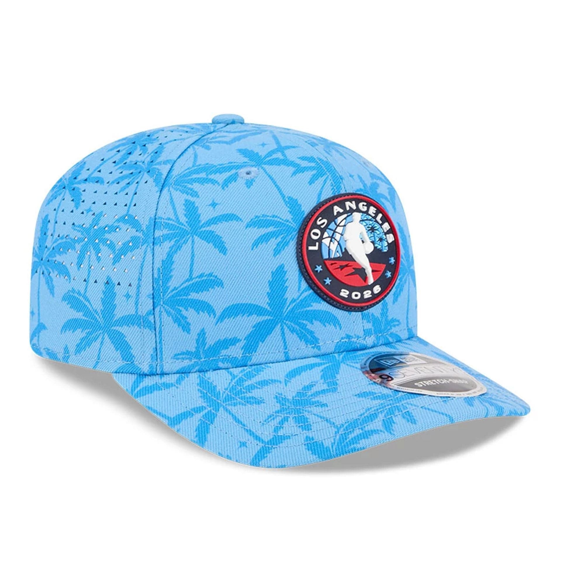 Pictured is this NBA All Star Game 2026 Logo 9SEVENTY Stretch Snap cap in blue. 3