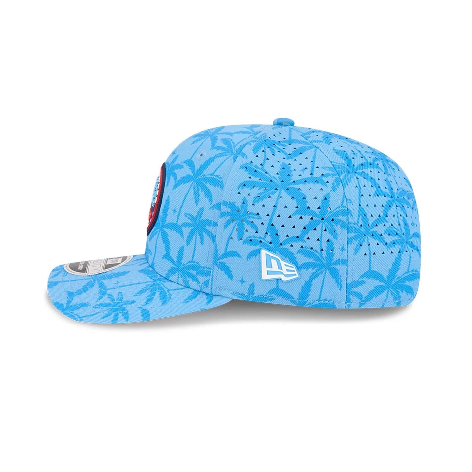 Pictured is this NBA All Star Game 2026 Logo 9SEVENTY Stretch Snap cap in blue. 4