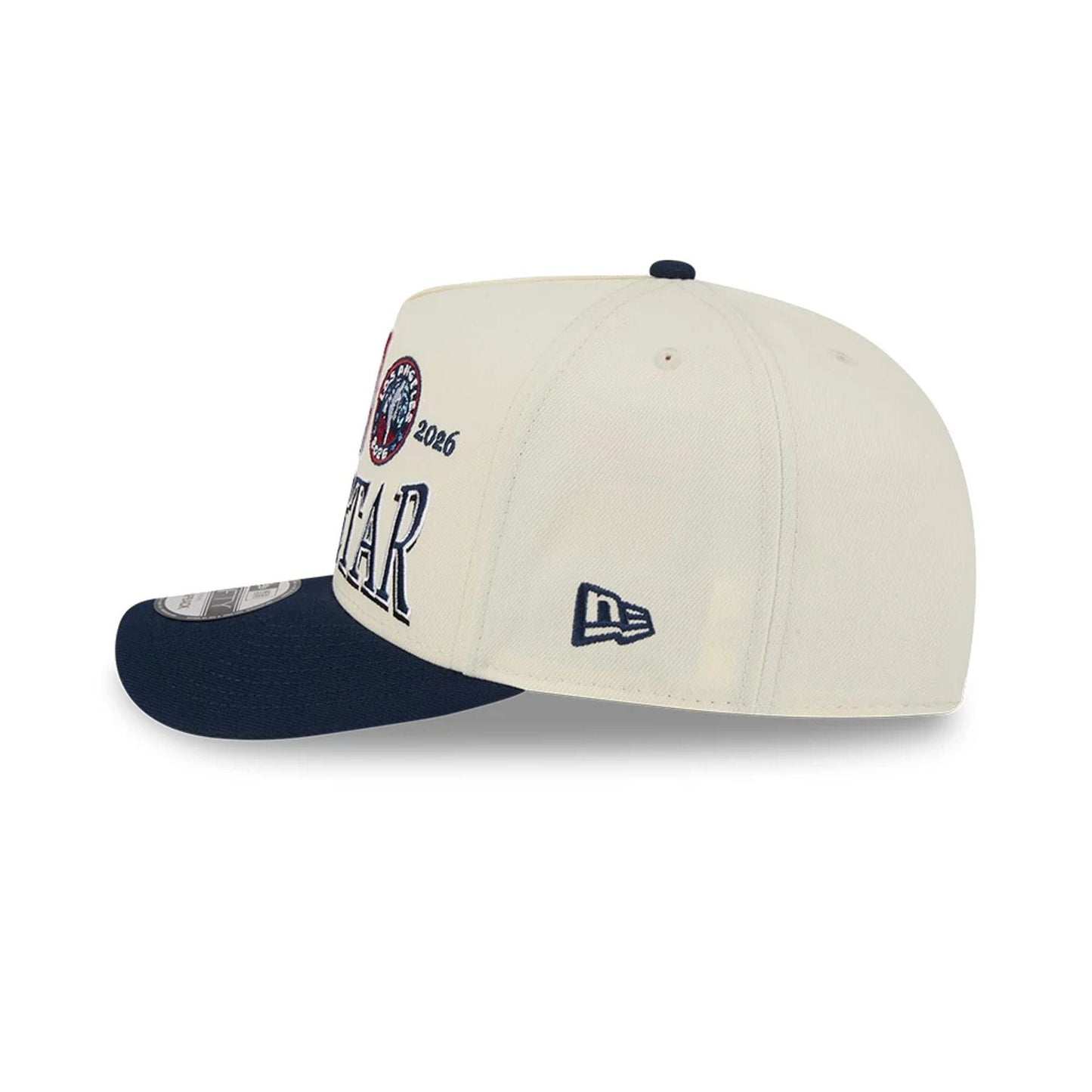 Pictured is this NBA All Star Game 2026 9FIFTY A-Frame Snapback cap in White. 5