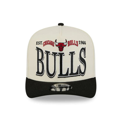 Pictured is this NBA All Star Game 2026 Chicago Bulls 9FIFTY A-Frame Snapback cap in White. 3