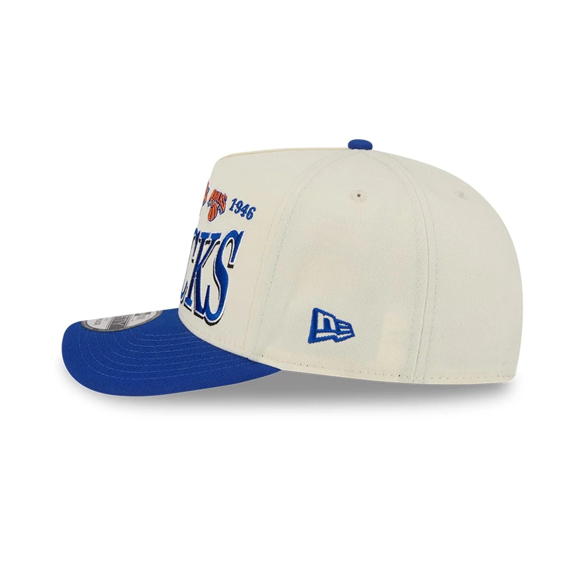 Pictured is this NBA All Star Game 2026 New York Knicks 9FIFTY A-Frame Snapback cap in White. 5