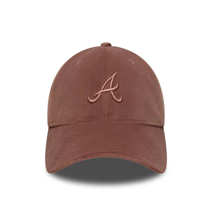 This is a Atlanta Braves MLB Velour Pastel Pink 9TWENTY Bow Back Adjustable Cap 3