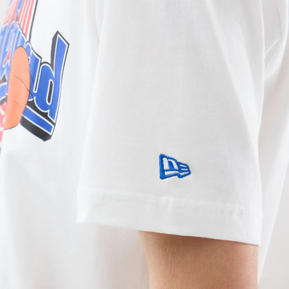 The model is wearing this Space Jam 2 X NBA Brooklyn Nets T-Shirt in white. 5