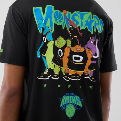 The model is wearing this Space Jam 2 X NBA New York Knicks T-Shirt in black. 4