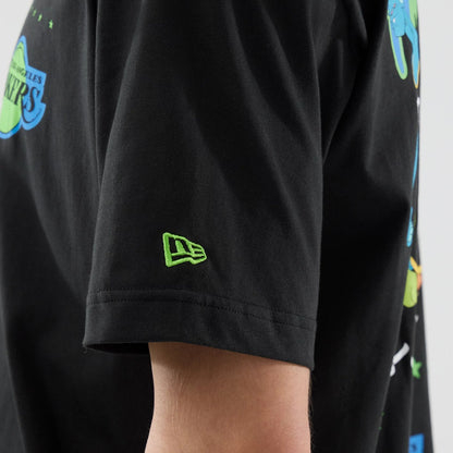 The model is wearing this Space Jam 2 X NBA LA Lakers T-Shirt in black. 6