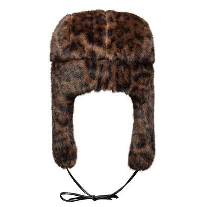 Pictured is this New Era Leopard Trapper hat in Brown. 9