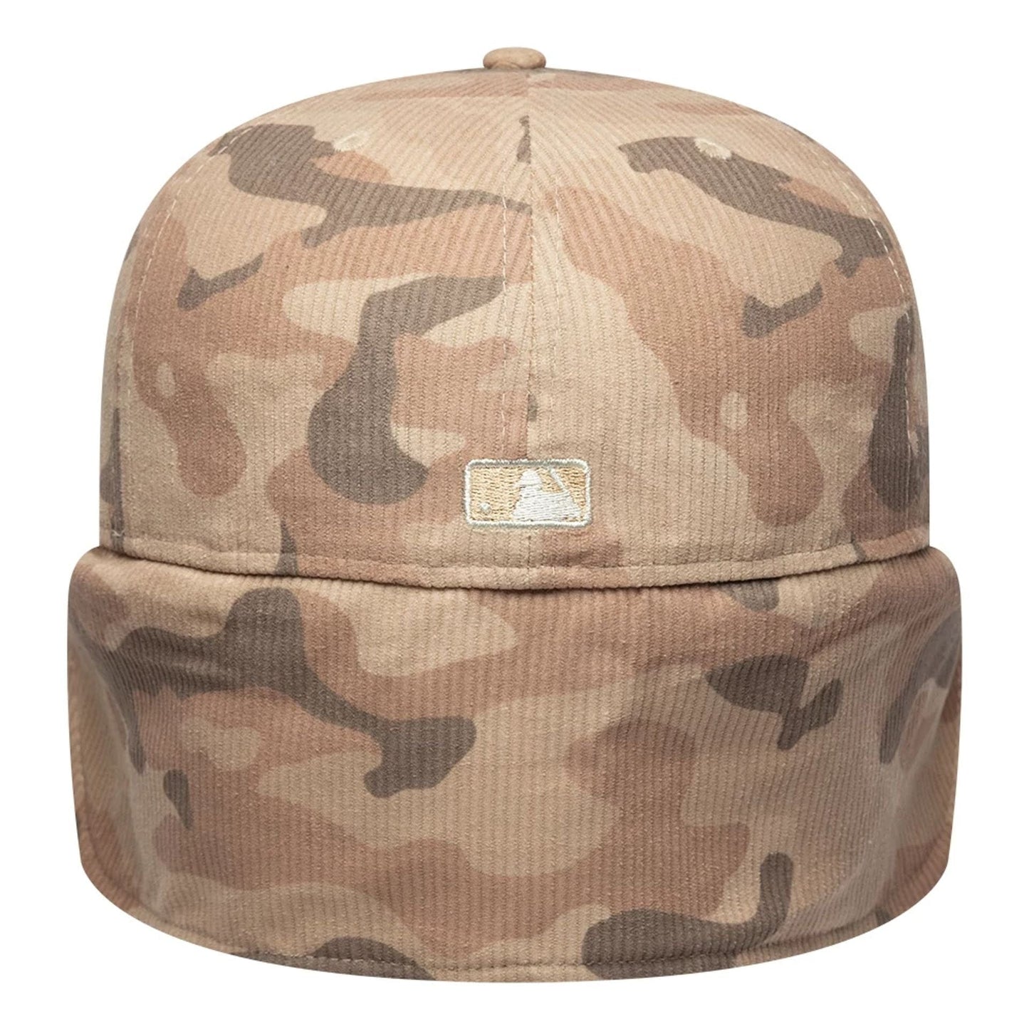 Pictured is this MLB Cord LA Dodgers Downflap 59FIFTY Fitted cap in light beige. 7