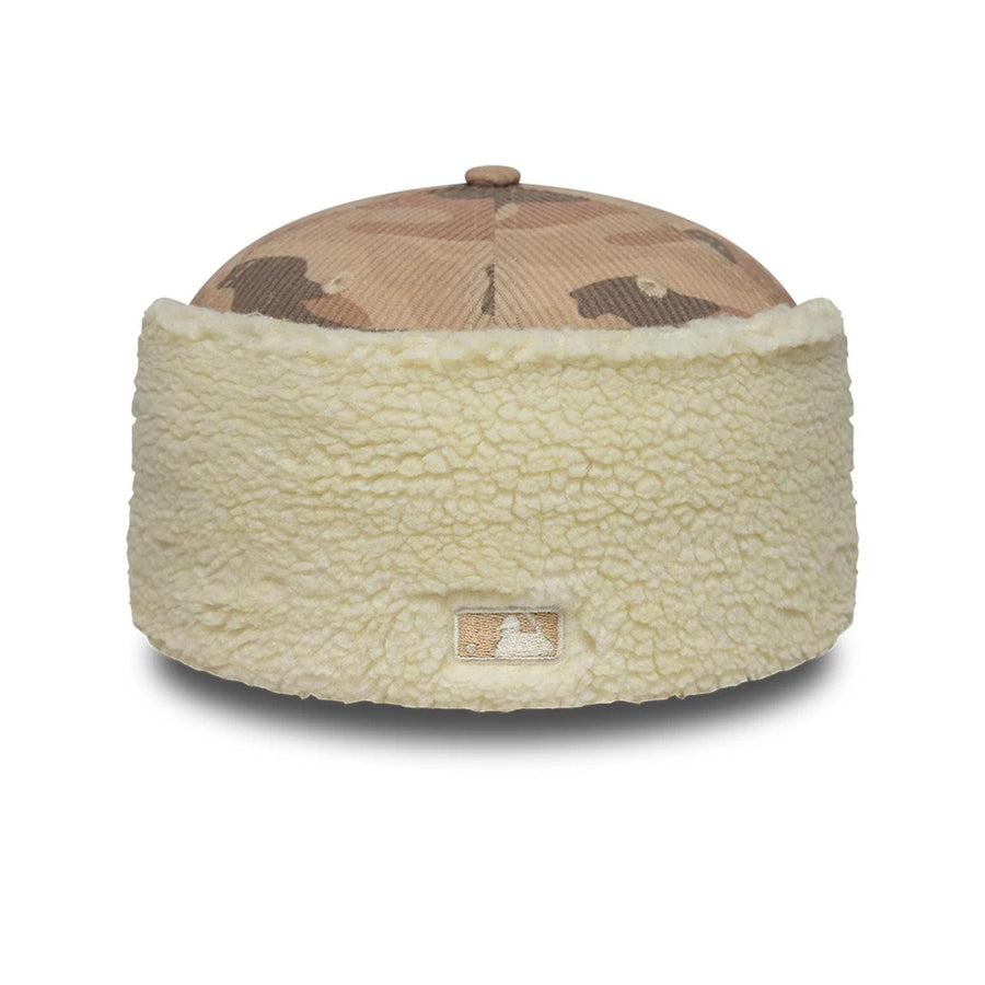 Pictured is this MLB Cord LA Dodgers Downflap 59FIFTY Fitted cap in light beige. 8