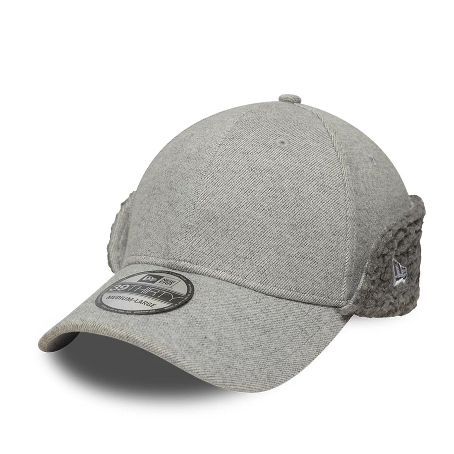 Pictured in this New Era Grey 39THIRTY Downflap Stretch Fit Cap 1
