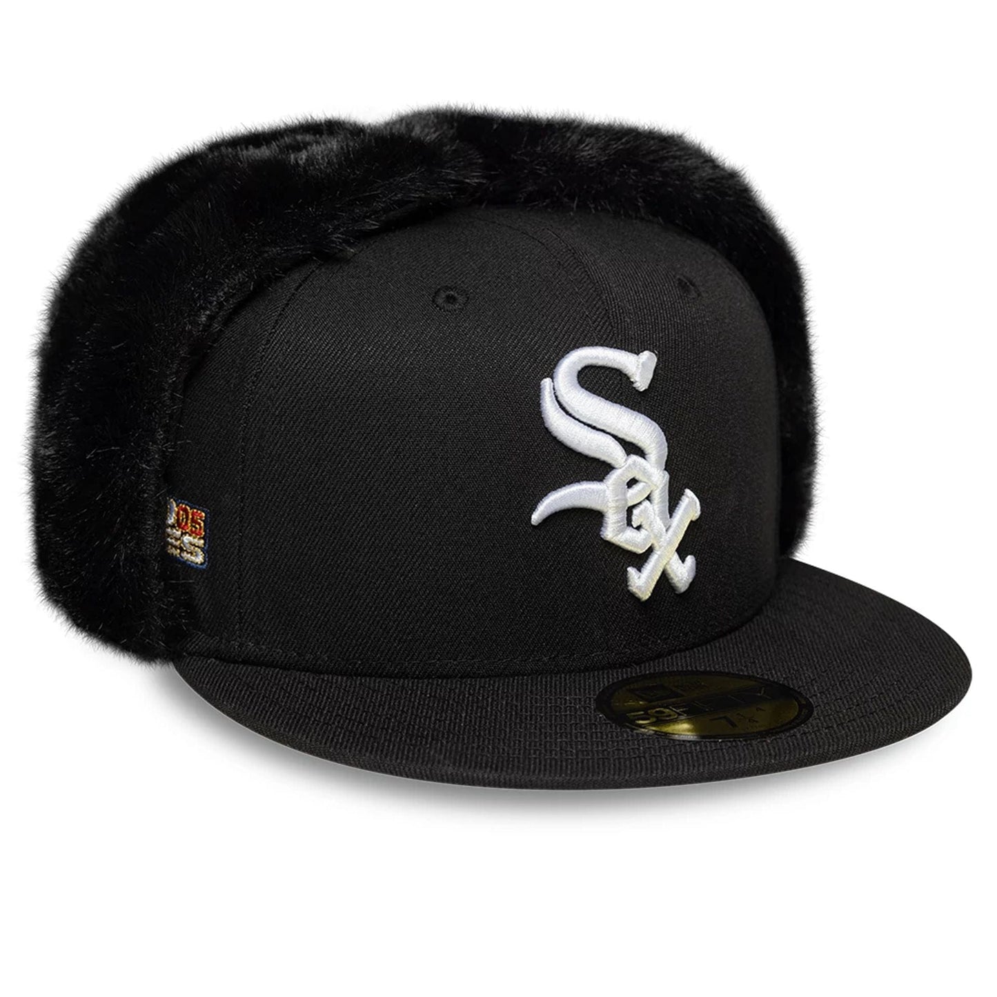 Pictured is this MLB World Series Chicago White Sox Dogear 59FIFTY Fitted cap in black. 1