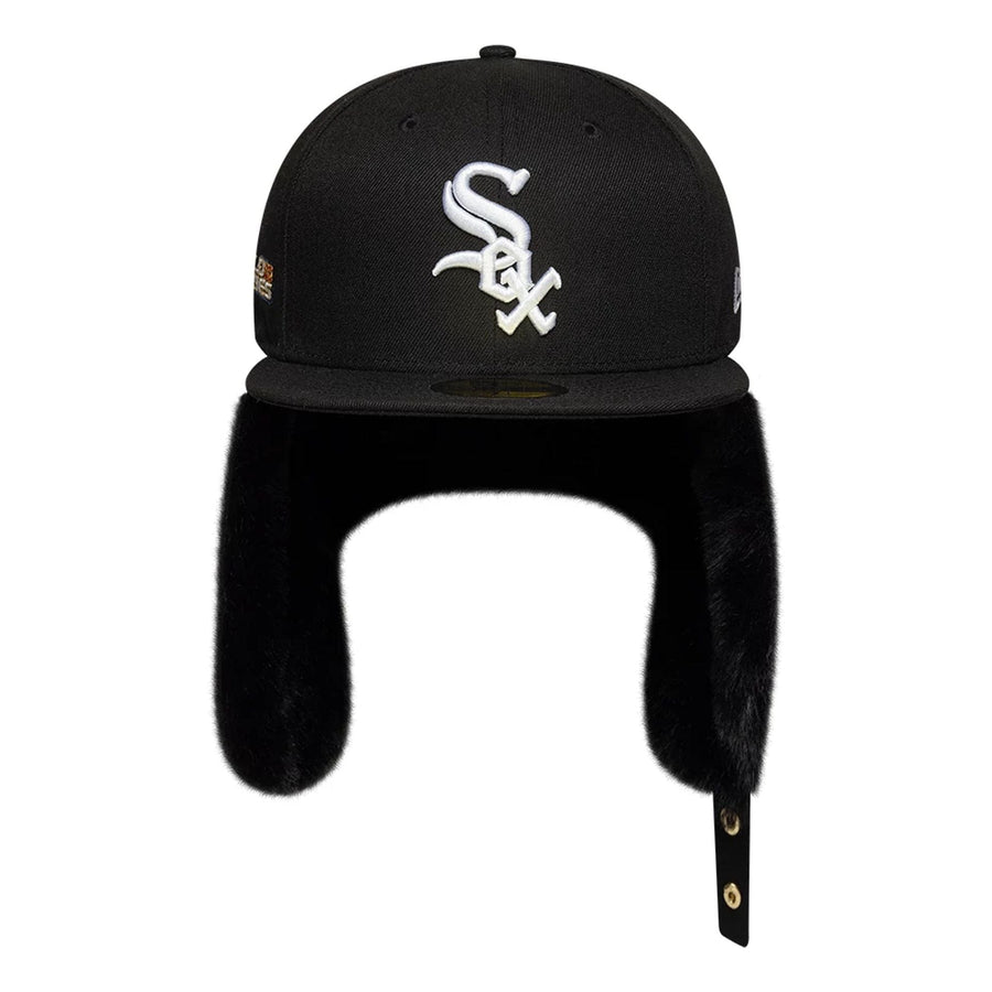 Pictured is this MLB World Series Chicago White Sox Dogear 59FIFTY Fitted cap in black. 9