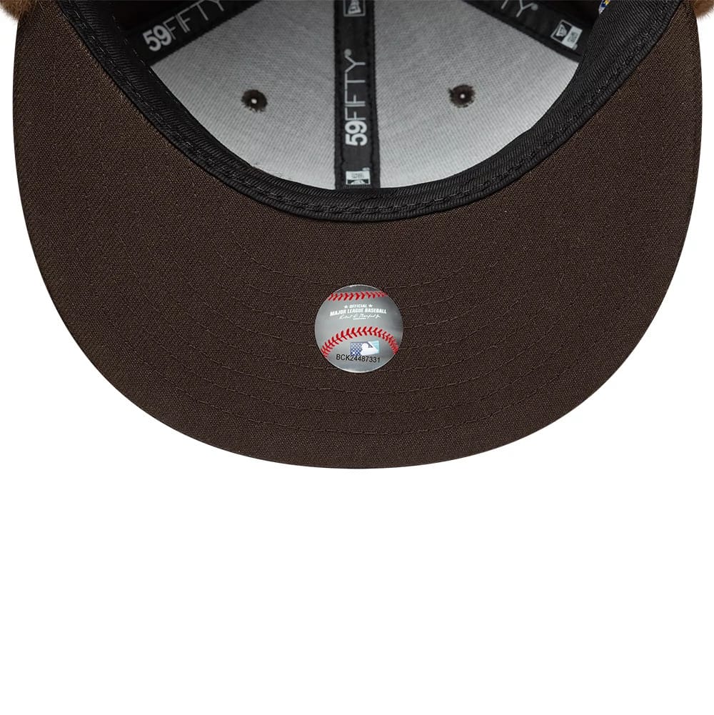 MLB New York Yankees Dark Brown Dogear 59FIFTY Fitted Cap | NEC UK