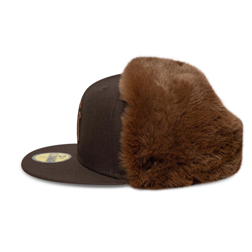 MLB New York Yankees Dark Brown Dogear 59FIFTY Fitted Cap | NEC UK
