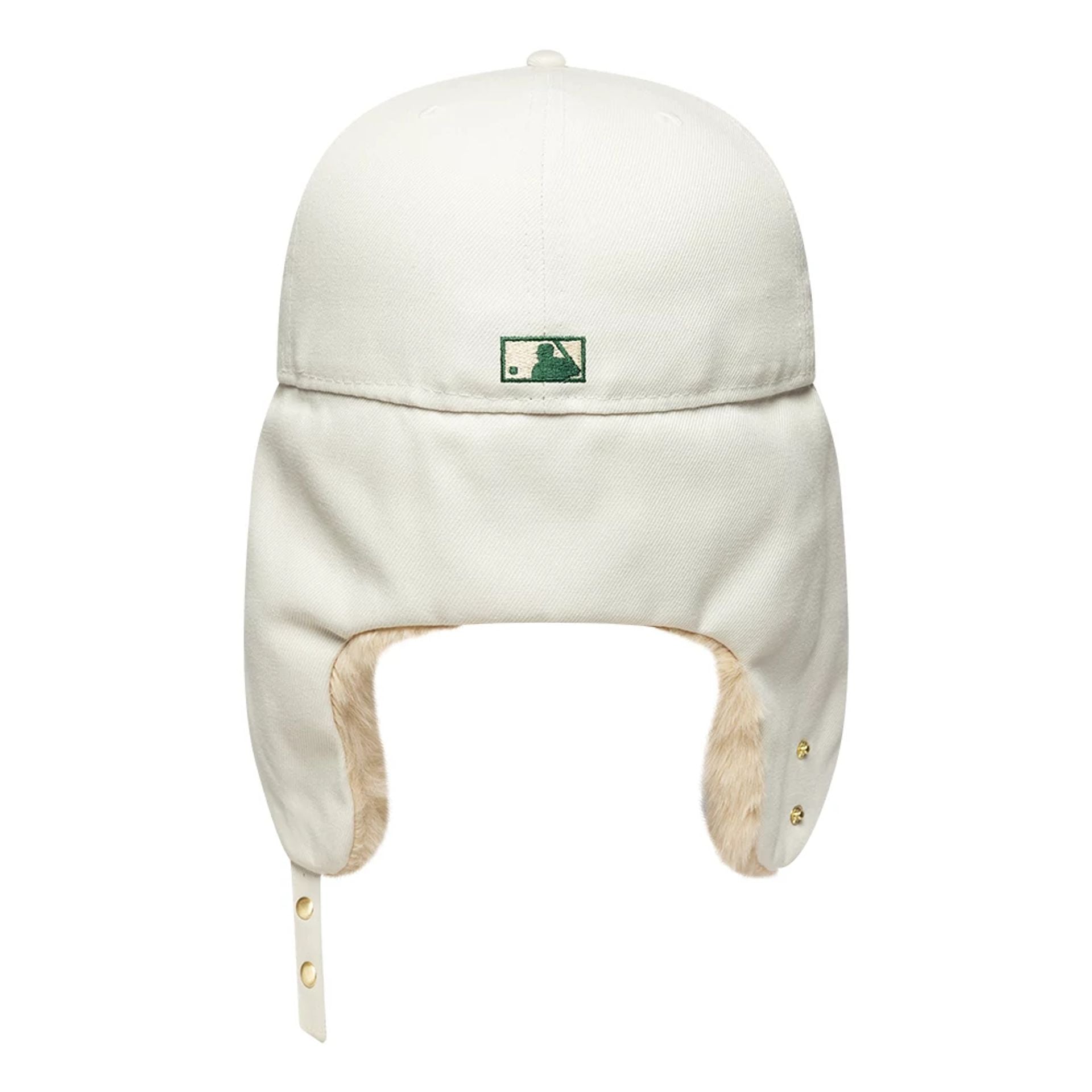 Pictured is this MLB World Series Oakland Athletics Dogear 59FIFTY Fitted cap in cream. 6