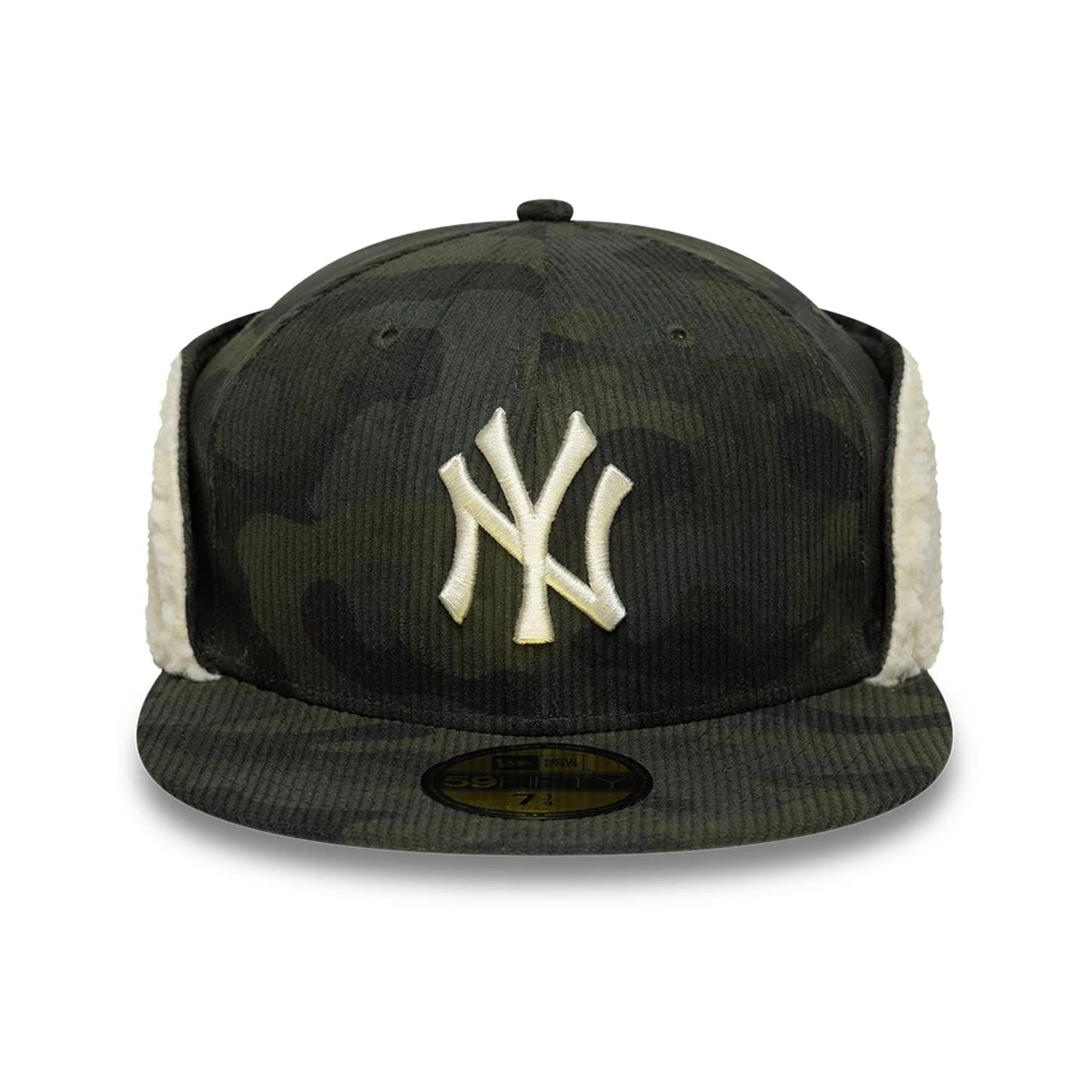 Pictured is this MLB Cord New York Yankees Downflap 59FIFTY Fitted cap in green. 3