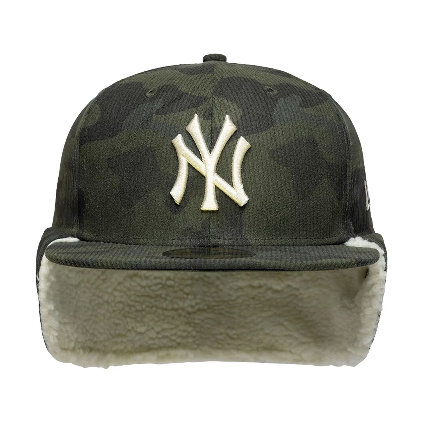 Pictured is this MLB Cord New York Yankees Downflap 59FIFTY Fitted cap in green. 6