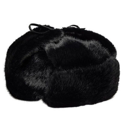 Pictured is this New Era Faux Fur Trapper hat in black. 4