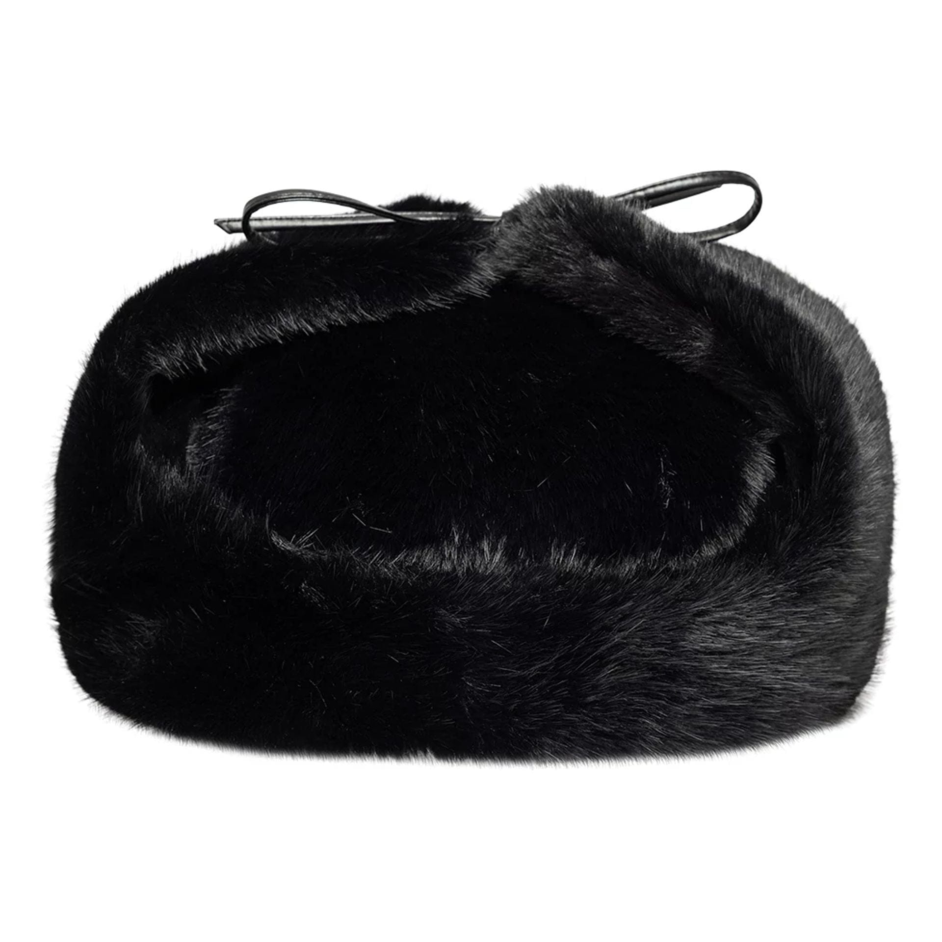 Pictured is this New Era Faux Fur Trapper hat in black. 5