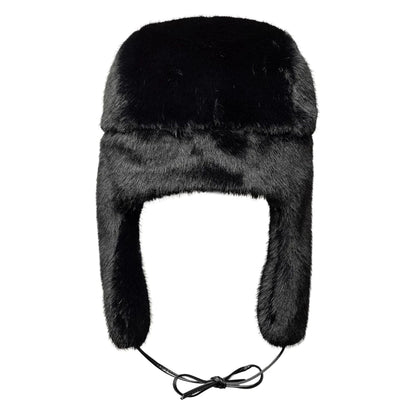 Pictured is this New Era Faux Fur Trapper hat in black. 9