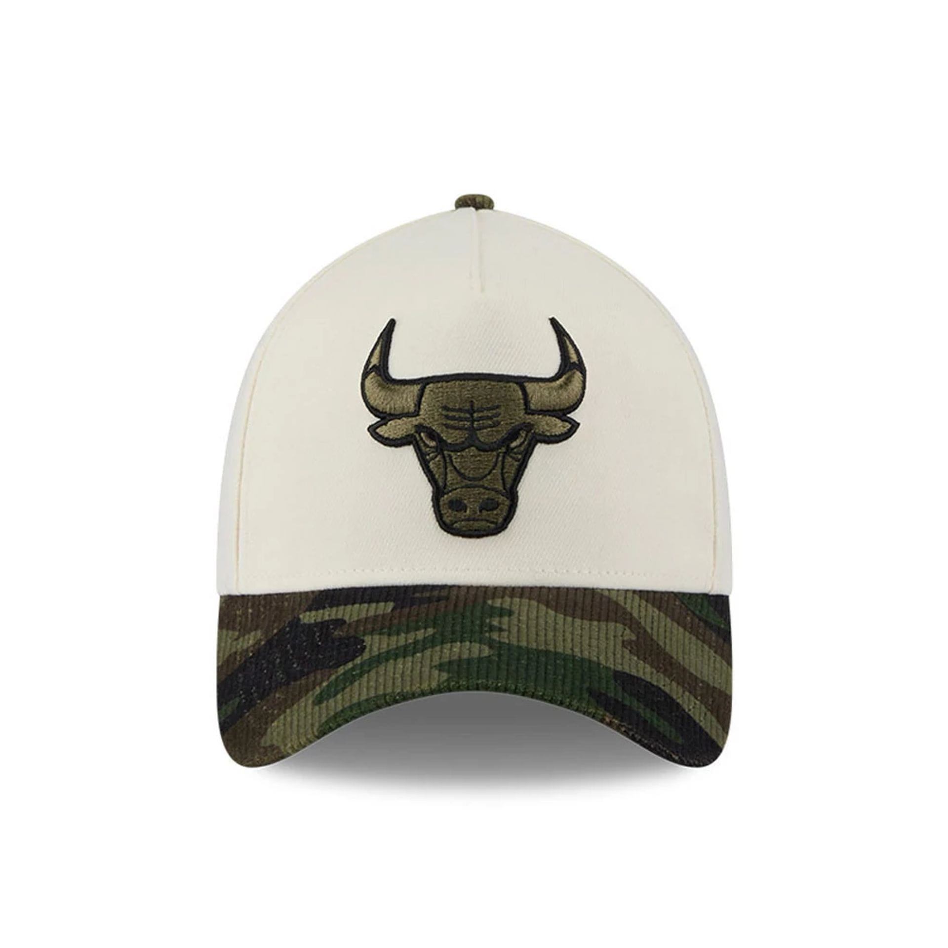 Pictured is this NBA Chicago Bulls 39THIRTY A-Frame Stretch Fit cap in Cream 3